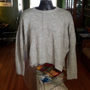 Gray crop sweater